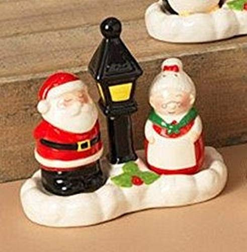 Cute Christmas Salt and Pepper Shaker Set Chose your style Santa Penguin or Snowman Santa Theme