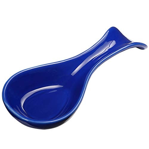Ceramic Spoon Rests for Kitchen Spoon Rest for Stove Top Countertop Utensil Rest Ladle Spoon Holder for Cooking Home Decor Blue Color Ceramic Spoon Rests for Kitchen Spoon Rest for Stove Top Countertop Utensil Rest Ladle Spoon Holder for Cooking Home Decor Blue Color