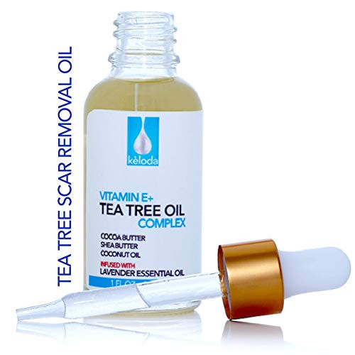 KELODA Scar  Keloid Removal Tea Tree Oil  For Treatment of Scars  Keloids after Surgery Acne Burns  Piercing  With AntiScar Cocoa Shea Butter Vitamin E  Lavender Essential Oil  1 oz