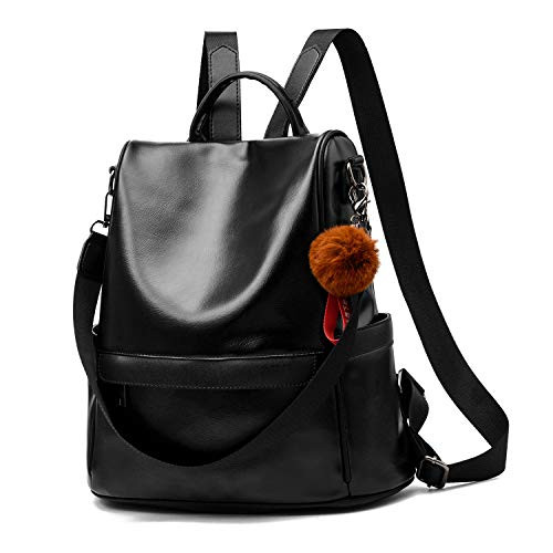 Women Backpack Purse PU Leather Antitheft Casual Shoulder Bag Fashion Ladies Satchel BagsBlack Women Backpack Purse PU Leather Antitheft Casual Shoulder Bag Fashion Ladies Satchel BagsBlack