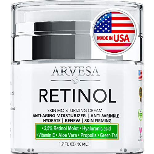 Anti Aging Retinol Moisturizer Cream for Face Neck  Decollete  Made in USA  Wrinkle Cream for Women and Men with Hyaluronic Acid and Active Retinol 25  Best Day and Night  Results in 4 Weeks Anti Aging Retinol Moisturizer Cream for Face Neck  Decollete  Made in USA  Wrinkle Cream for Women and Men with Hyaluronic Acid and Active Retinol 25  Best Day and Night  Results in 4 Weeks