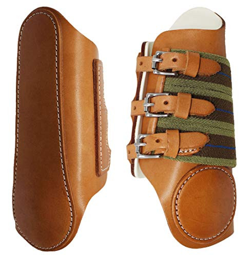Professional Equine Horse Medium Leather Horse Sports Medicine Splint Boots Amish Made in USA Tack 4102
