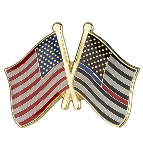 Backwoods Barnaby AmericanThin BlueRed Line Crossed Friendship Flag Lapel PinPolice Law Enforcement Backwoods Barnaby AmericanThin BlueRed Line Crossed Friendship Flag Lapel PinPolice Law Enforcement