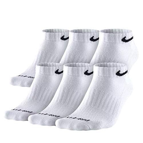 NIKE Everyday Performance Training Socks 6Pair L Mens 812  Womens 1013 Low Sport Cut White