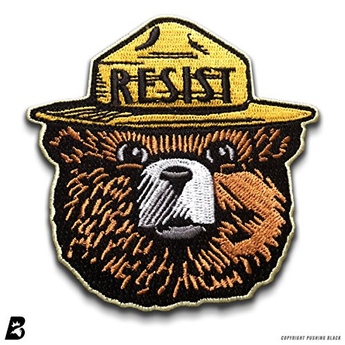 Smokey the Bear RESIST Embroidered Iron On Sew Patch 5