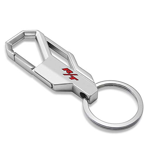 iPick Image for  Dodge RT Logo Silver Snap Hook Metal Key Chain for Challenger Charger Durango