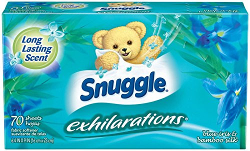 Snuggle Exhilarations Fabric Softener Dryer Sheets Blue Iris  Ocean Breeze 70 Count