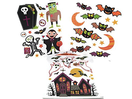 Haunted House Theme Halloween Window Clings  3 Sheets