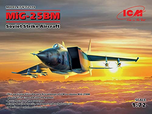 ICM 172 Scale Soviet Strike Aircraft MiG25 BM  Plastic Model Building Kit # 72175
