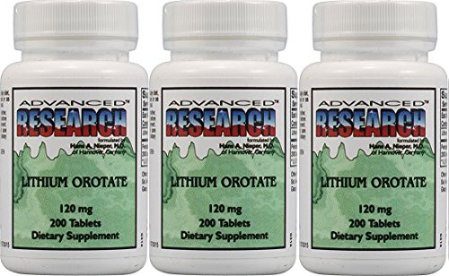NCI Advanced Research Dr Hans Nieper Lithium Orotate 200 Tablets 3 Pack