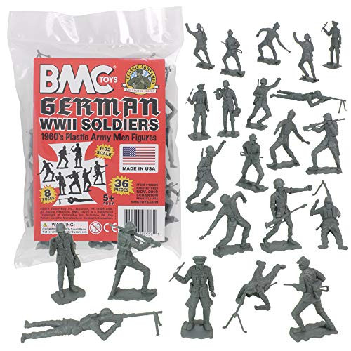 BMC Classic MPC German Plastic Army Men 36pc WW2 Soldier Figures Made in USA BMC Classic MPC German Plastic Army Men 36pc WW2 Soldier Figures Made in USA