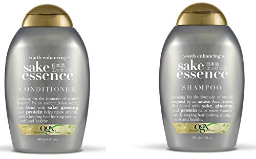NEW COMBO OGX Youth Enhancing SAKE ESSENCE SHAMPOO CONDITIONER 13 oz ea
