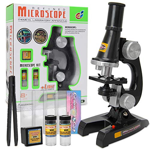 Kids Microscope 100x 200x and 450x Magnification Children Science Microscope Kits Educational Microscope with LED Lights Learning Compound Microscope Toys for Beginners Early Education Kids Microscope 100x 200x and 450x Magnification Children Science Microscope Kits Educational Microscope with LED Lights Learning Compound Microscope Toys for Beginners Early Education