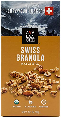 Avalanche Organic Original Swiss Granola 101 Ounce Bag Pack of 2 Organic NonGMO All Natural Kosher Portable Box of Premium Granola Convenient Size for Home Eat Plain or with Milk or Yogurt