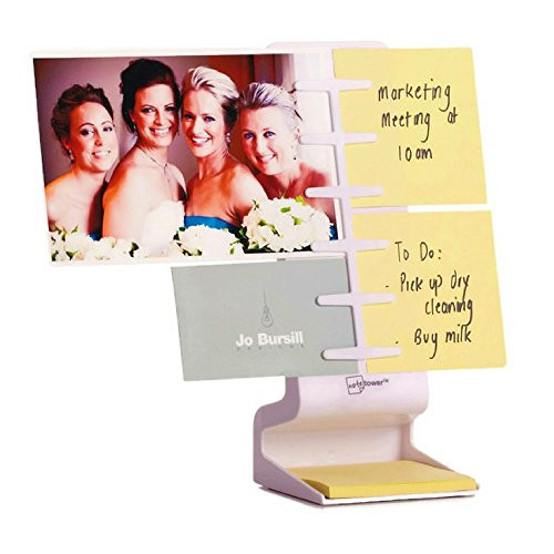 NoteTower Desktop Mini (White) - Organizes and Displays Sticky Notes, Photos & General Notes