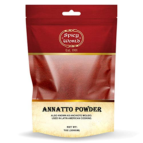 Spicy World Annatto Powder 7 Oz Bag  Ground Annatto Seed Achiote Powder