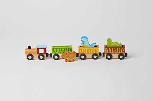 The Original Toy Company Wood Toy Train Playset  Dinosaur Train