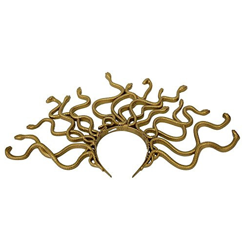Nicky Bigs Novelties Medusa Snake Costume Headband Gold One Size