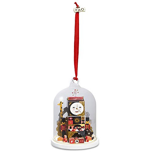 FAO Schwarz Clock Tower Ornament Cloche 5 IN