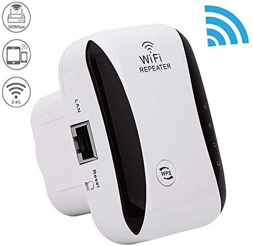 WiFi Range Extender 300Mbps HINMAY Wireless Repeater 24G Internet Signal Booster Superboost Amplifier Supports RepeaterAP 24G Network with Integrated Antennas LAN Port