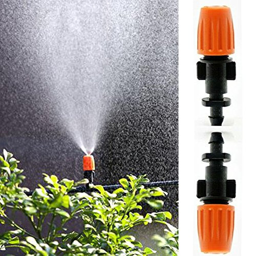 Misting Micro Flow Dripper50 Pcs Garden Irrigation Micro Flow DripperAdjustable Water Dripper Head Tools Sprinklers Micro Drip Head for Watering System