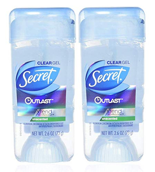 Secret Outlast Outlast XTEND Clear Gel Antiperspirant  Deodorant Unscented 26 Oz 2 Pack