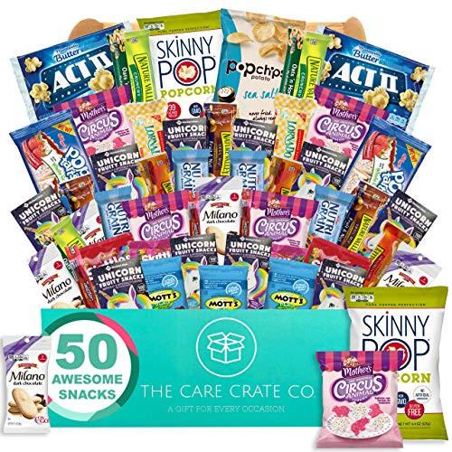 The Care Crate Lady Box Ultimate Lady Snack Box Care Package  50 piece Snack Pack  Chips Variety Pack Cookies Gummies Popcorn