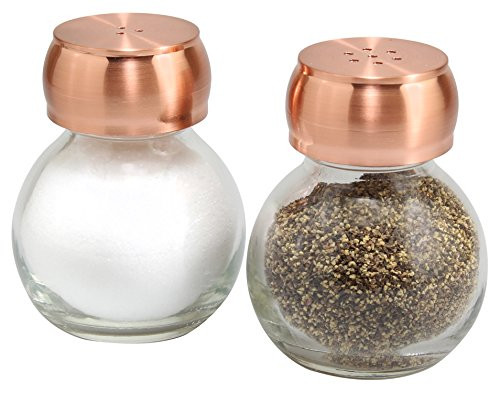 Olde Thompson 22-353-03 Orbit Salt and Pepper Shaker, 3", Copper/Clear