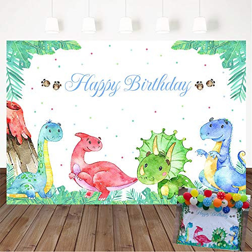 Avezano Dinosaur Birthday Backdrop Boy Dinosaur Birthday Party Decorations Dinosaurs Greenery Boy Birthday Party Banner Photography Background 7x5ft Vinyl Avezano Dinosaur Birthday Backdrop Boy Dinosaur Birthday Party Decorations Dinosaurs Greenery Boy Birthday Party Banner Photography Background 7x5ft Vinyl