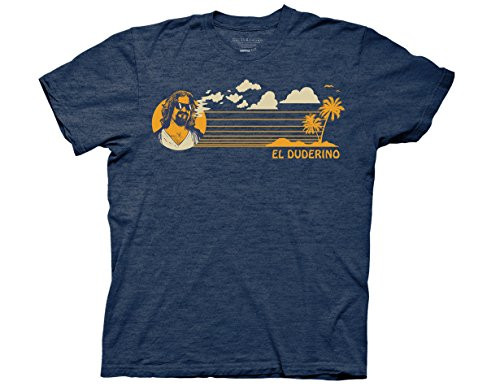 Ripple Junction Big Lebowski El Duderino Coast Adult TShirt Large Heather Navy