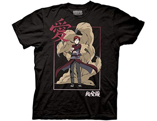 Ripple Junction Naruto  Shippuden Gaara Kanji Framed Adult TShirt Medium Black