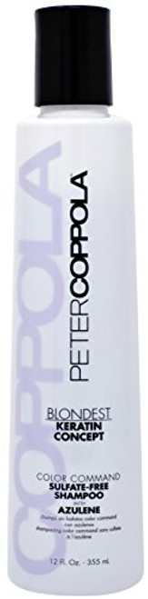 Peter Coppola Gentle Purple Shampoo for Blonde Hair with Azulene 12 oz  SulfateFree No Yellow ColorSafe Damage Repair  Smoothing Blue Shampoo for Brassy Hair Blondes for Daily Use