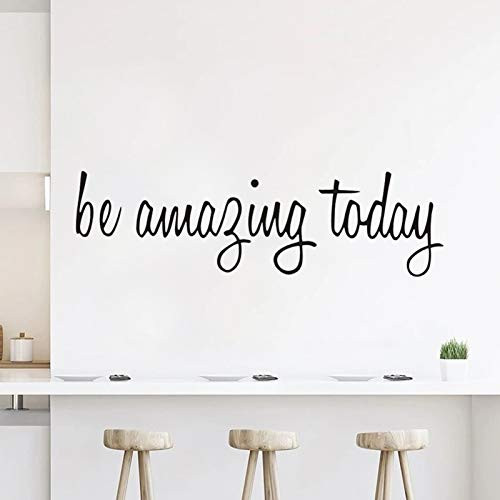 Wall Decals Stickers Inspirational Be Amazing Today Vinyl Positive Wall Saying Peel and Stick Motivational Quotes Decal for Home Bedroom Living Room Decor DIY Decoration Gift