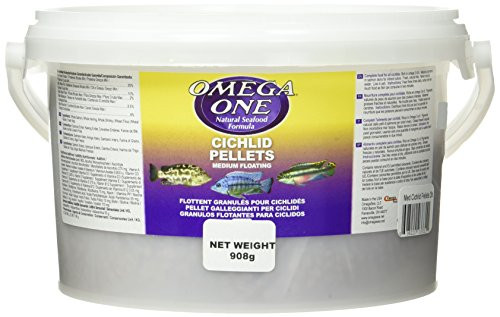 Omega One Super Color Floating Cichlid Pellets 6mm Medium Pellets 2 lb Bucket