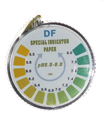 pH Indicator Litmus Test Paper Strip Roll 55  8 For Water Urine And Saliva  5 Meters by DF Speciality Paper