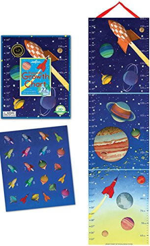 eeBoo Outer Space Height Growth Chart for Boys