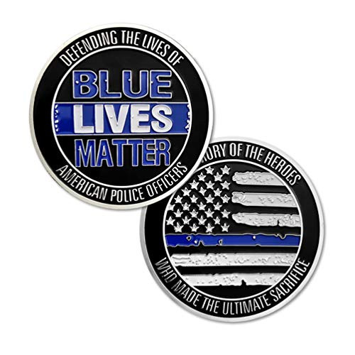 Thin Blue Line Lives Police Officer Challenge Coin