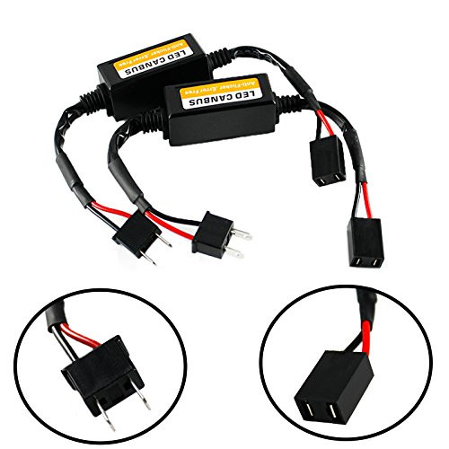 H7 LED Canbus Error Free Decoder Adapter Anti Flicker Flash Computer Warning Error Canceler For LED Headlights, Fog lights, DRL Bulbs