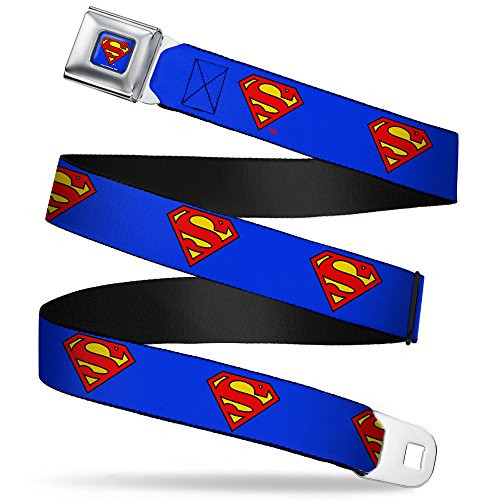 BuckleDown Seatbelt Belt Superman Regular 15 Wide  2438 Inches in Length