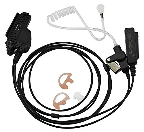 abcGoodefg TwoWire Earpiece for Motorola XTS5000 XTS2500 XTS3000 XTS3500 XTS5000 XTS1500 HT1000 MT1500 MTS2000 MTX2000 XTS 2500 3000 3500 5000 Acoustic Tube Surveillance Headset Kevlar Reinforced
