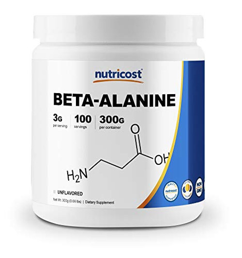 Nutricost Beta Alanine Powder 300 Grams 106oz  3 Grams Per Serving