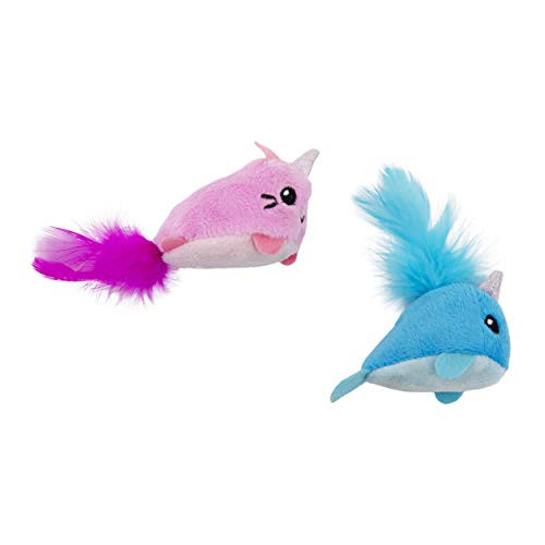Petstages Unicorn Cat  Narwhal Catnip Crinkle Cat Toys