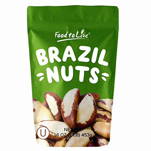Brazil Nuts 1 Pound  Raw Whole No Shell Unsalted Kosher Bulk Shelled Brazilian Nut