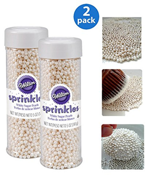 Wilton Sugar Pearls White 5 Oz Pack of 2 Wilton Sugar Pearls White 5 Oz Pack of 2