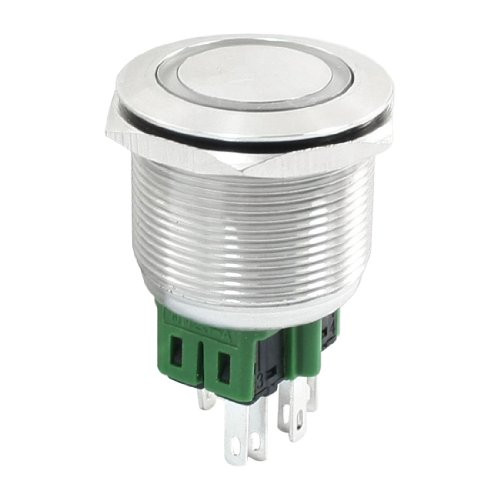 Uxcell a13121400ux0300 Angel Eye Momentary Stainless Steel Push Button Switch 25 mm DC 24V Blue