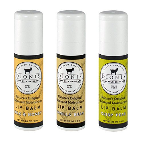 Dionis Goat Milk Lip Balm 3 Piece Gift Set  Variety Pack