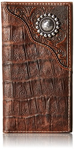 Ariat Mens Caiman Floral Over Circle Rodeo Brown One Size