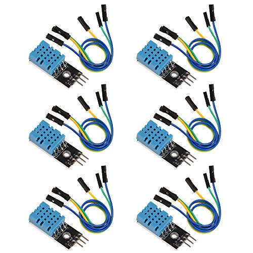 6 Pcs DHT11 Temperature Humidity Sensor Module MELIFE Digital Temperature Humidity Sensor 33V5V Humidity 2095 Temperature 050 °C with Dupont Wires for Arduino UNO