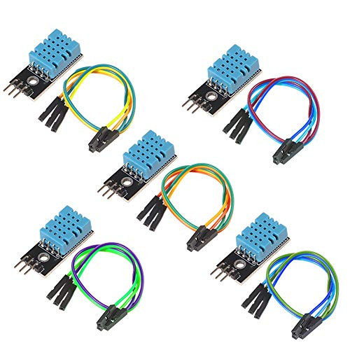 ALMOCN 5PCS DHT11 Temperature Humidity Sensor Module 335V with Dupont Wires for Arduino Raspberry Pi 2 3