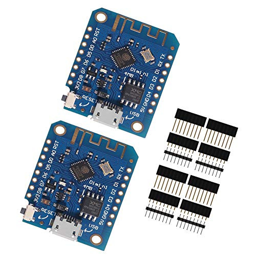 MELIFE 2pcs Wemos D1 Mini V30 Development Board ESP8266 V300 4MB Flash Wireless WiFi Internet Development Board Based ESP8266 CH340 CH340G for Arduino Nodemcu V2 MicroPython